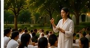 प्राकृतिक प्रांगण में स्वास्थ्य चर्चा
