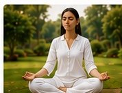 शांत प्राकृतिक वातावरण में ध्यान